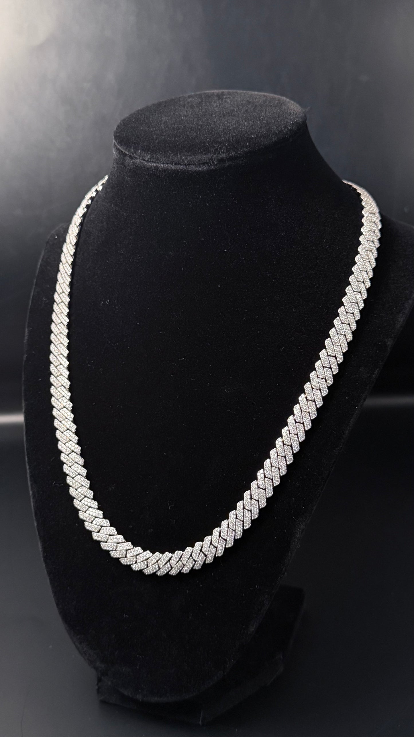 20'' Sterling Silver lab diamond chain