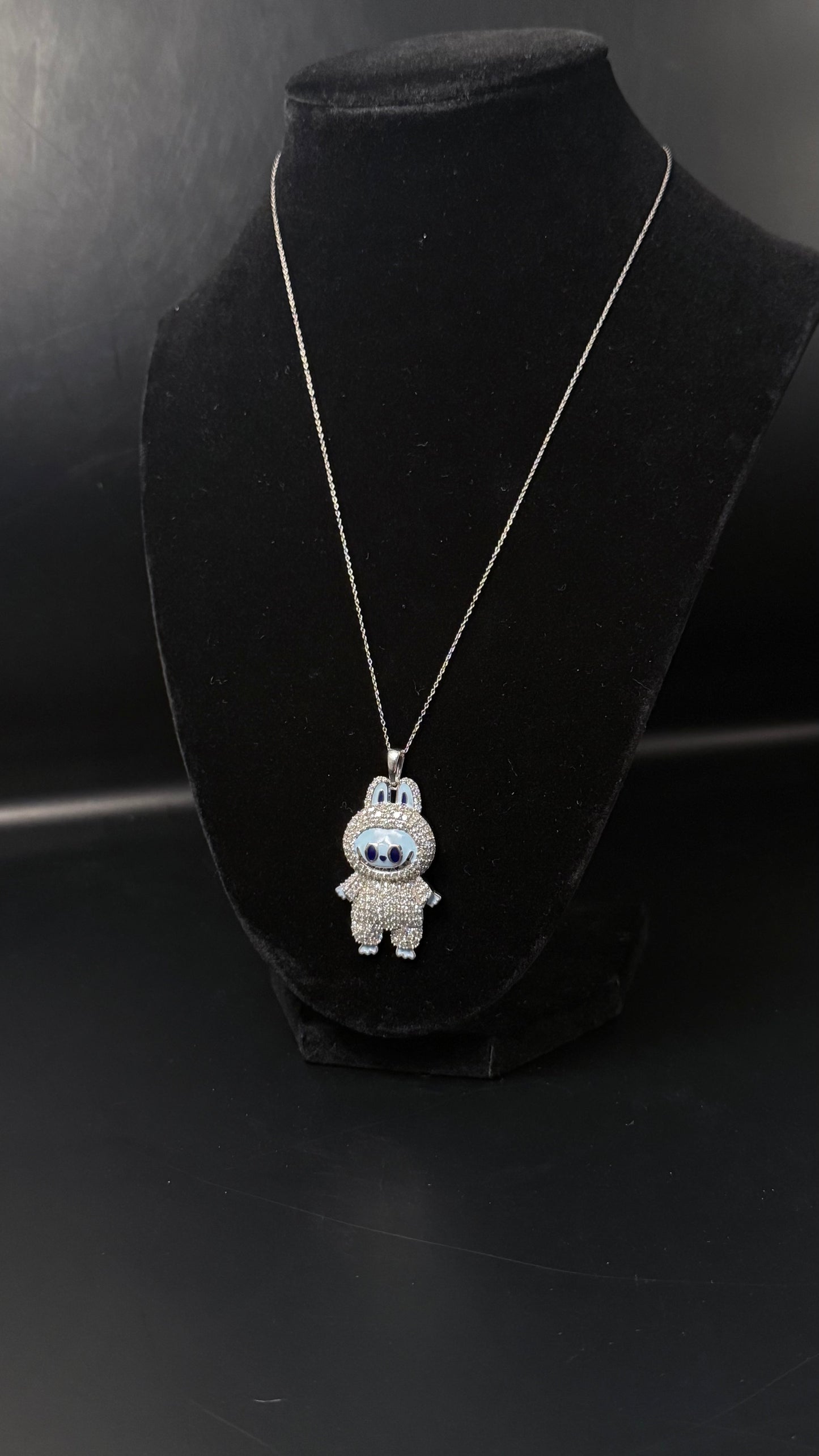 Custom Labubu lab diamond pendant
