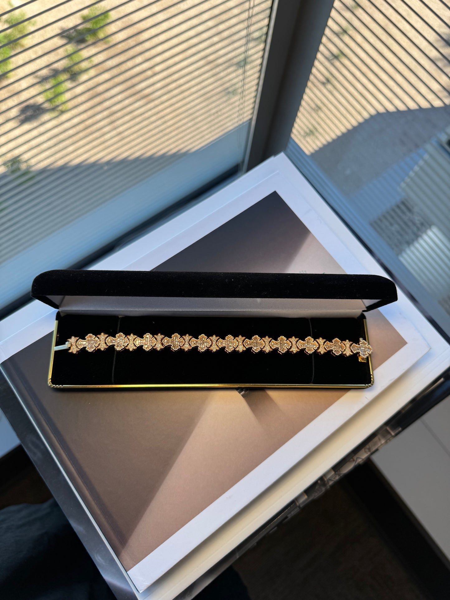 Yellow Gold Cross Bracelet