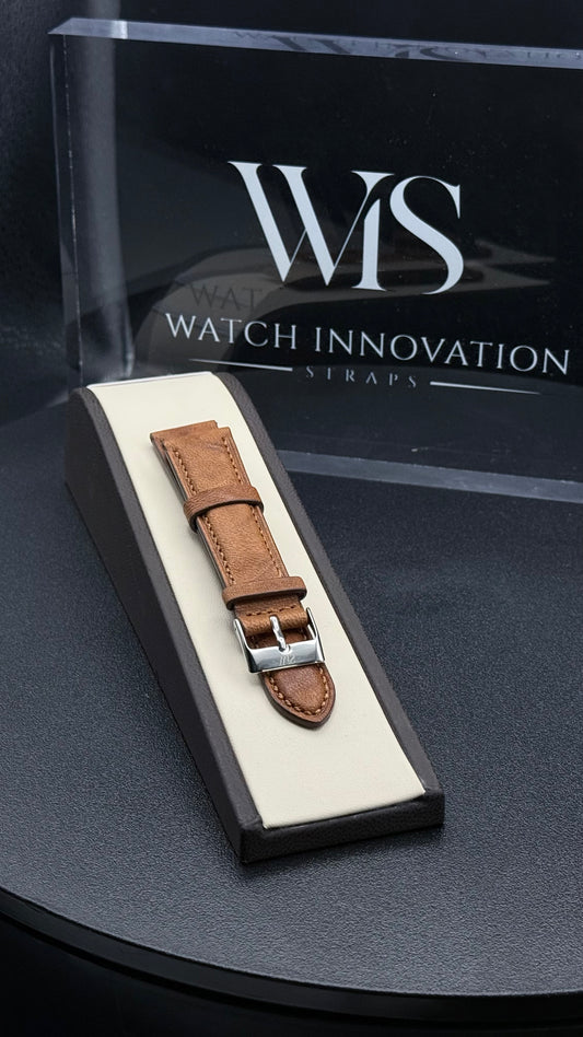 Calfskin- Brown- 20mm leather band