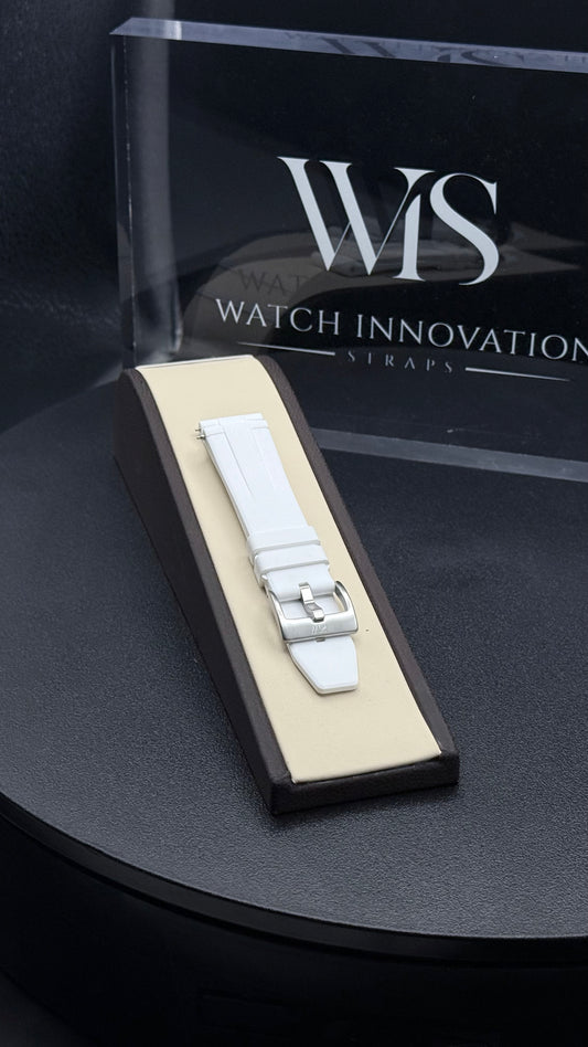 Rubber quick release- white- strap