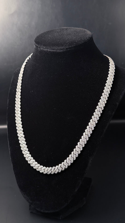 20'' Sterling Silver lab diamond chain