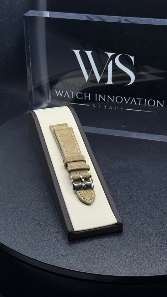 Suede Sand 20mm Leather Strap