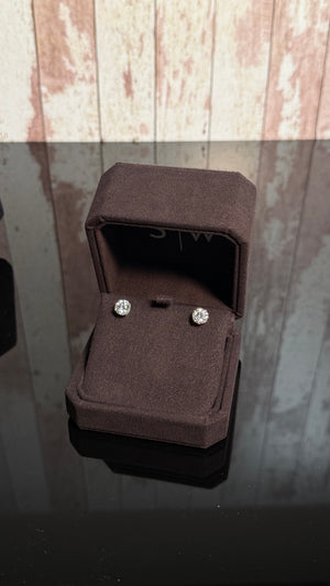 4 CTW WG Diamond Stud 4 Prongs