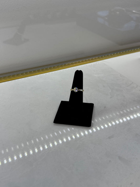 Yellow Gold Diamond Solitaire Ring