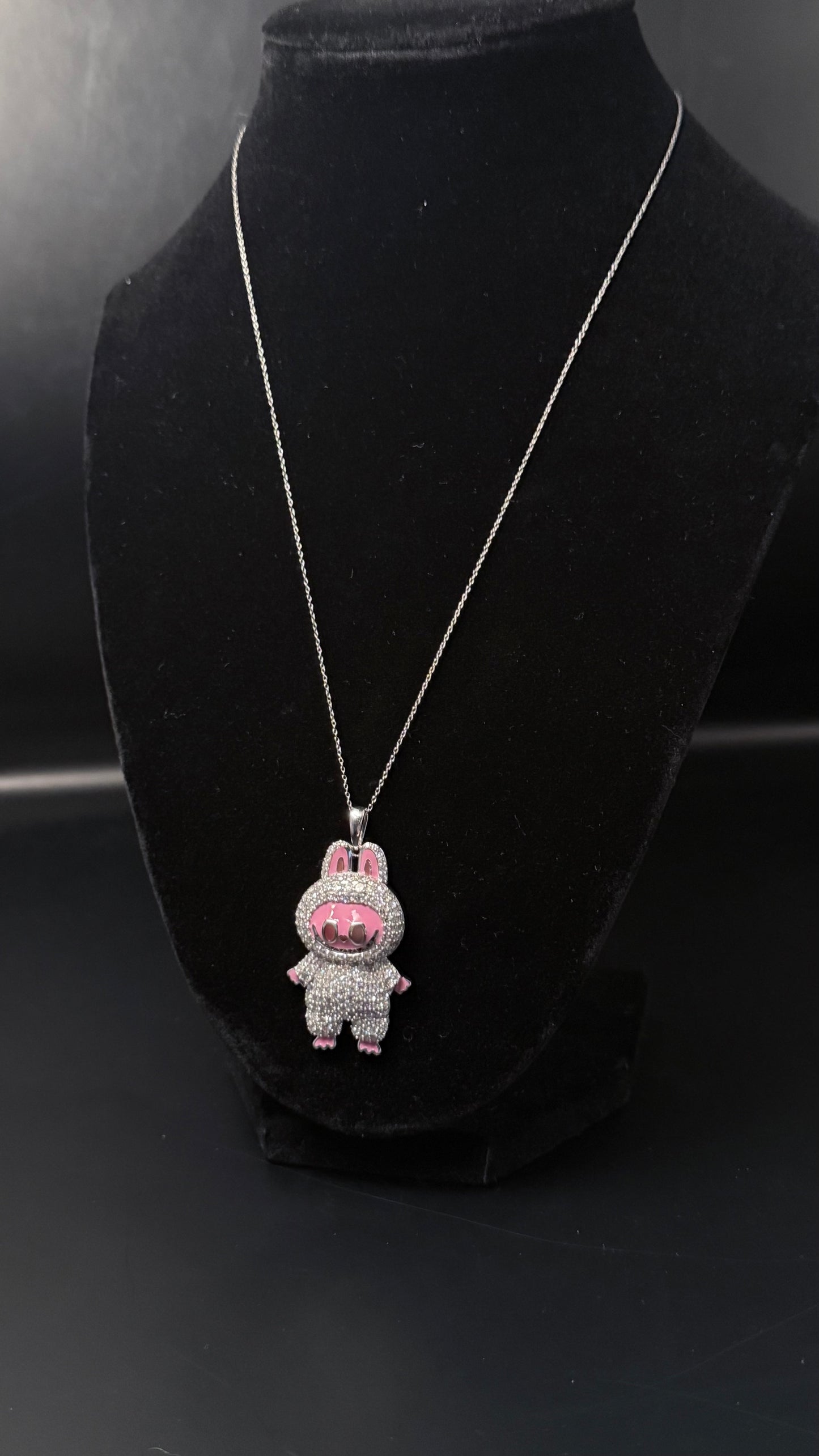 Custom Labubu lab diamond pendant