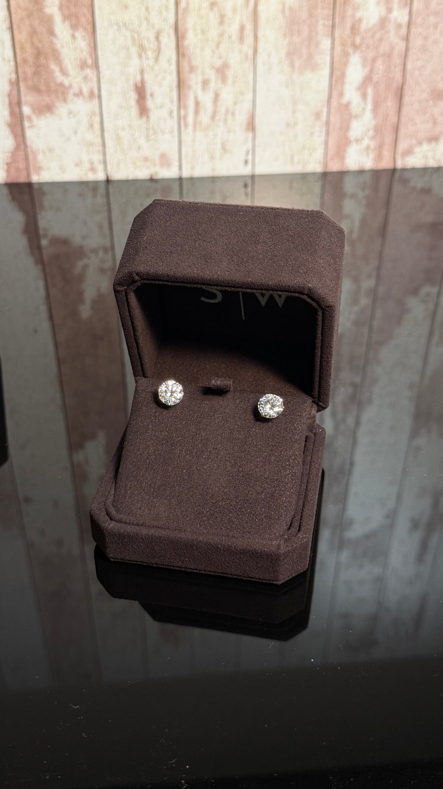 3 CT Diamond Studs 3 Prong